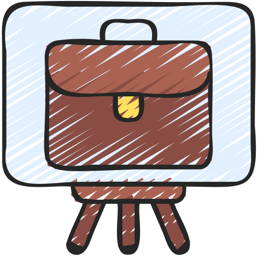 Training course information presentation business and finance icon