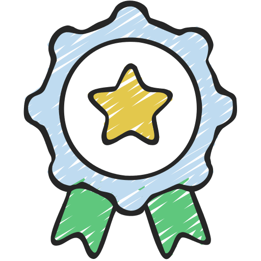 Award win ribbon trophy icon