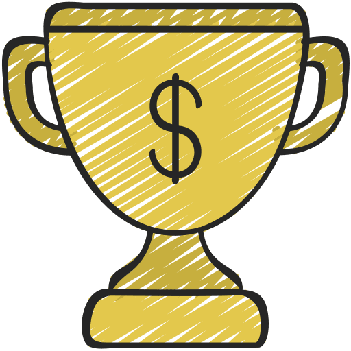 Trophy champion success prize icon