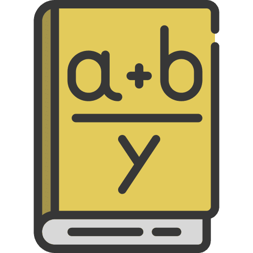 Algebra math book school education icon