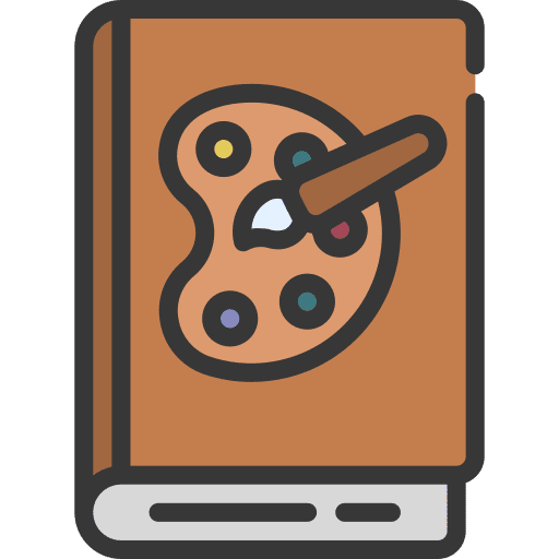 Art book illustrated graphic design palette icon
