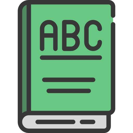 Dictionary manual education grammar icon