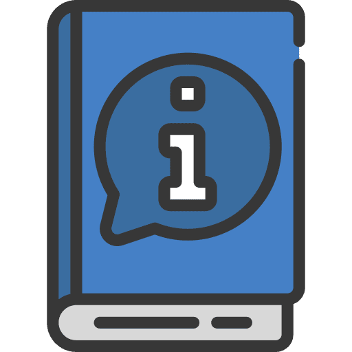 Guide book manual information guide book icon