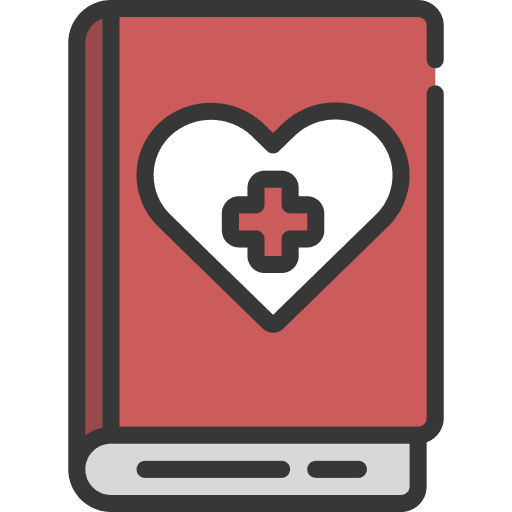 Medical book handbook hospital medicine book icon