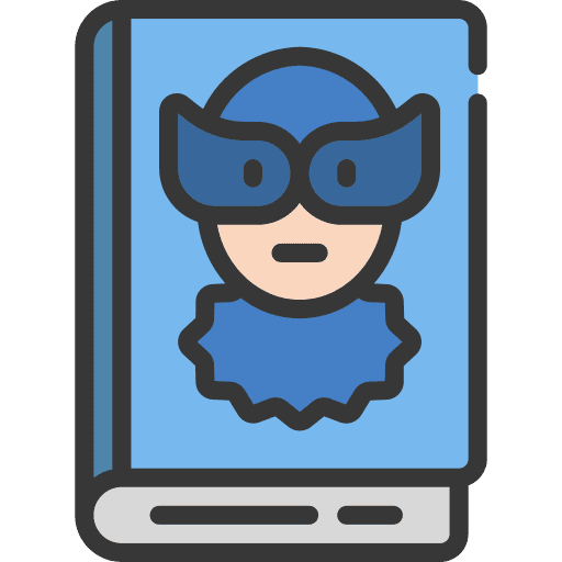 Comic book superhero library comic icon