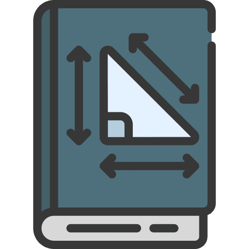 Trigonometry study triangle book icon