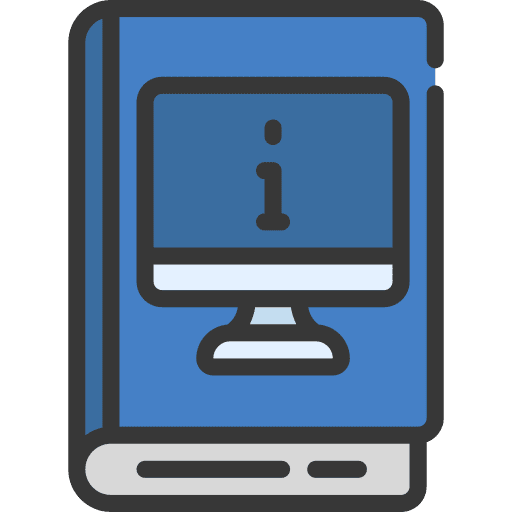 User manual computer guide information icon