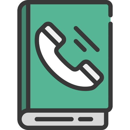 Contact book phone book telephone communications icon