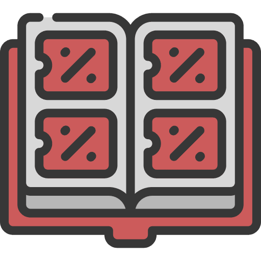 Coupons education literature coupons icon