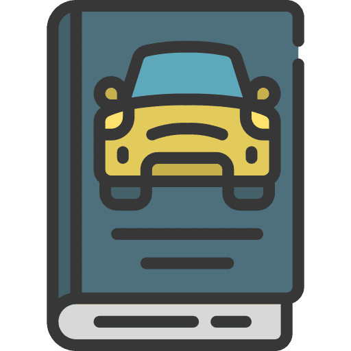Manual book car instructions education icon