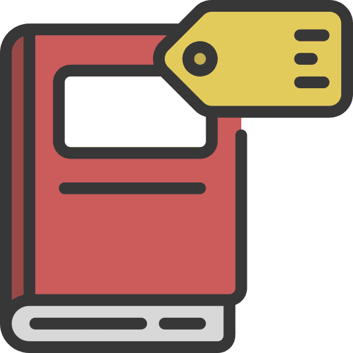Sale tag education literature book shop icon