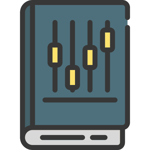 Stock chart information update book icon