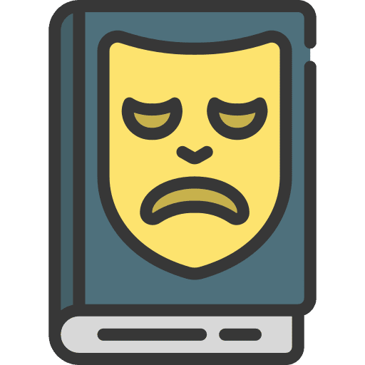 Tragedy theater tragedy book icon