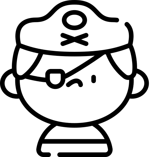 Pirate user children costume icon