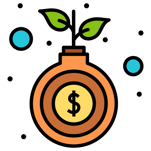 Growth invest business and finance money icon Growth invest business and finance money icon