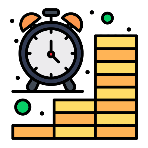Time savings money time icon