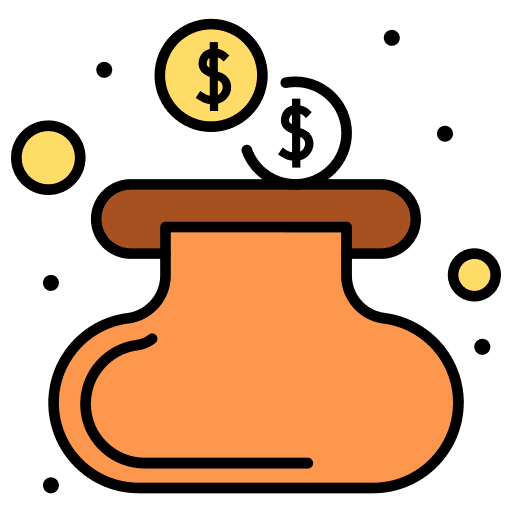 Cash business and finance business dollar coins icon Cash business and finance business dollar coins icon