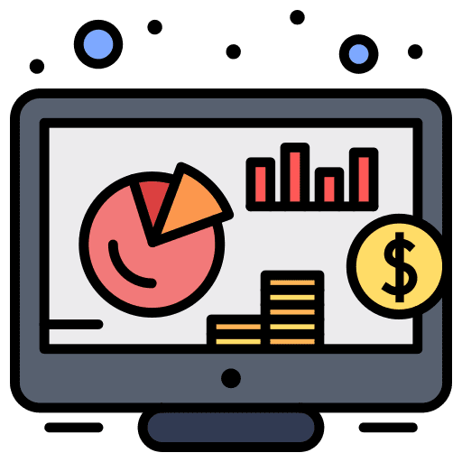 Investment money investment report icon Investment money investment report icon