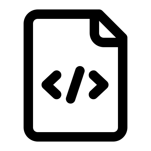 Document coding source script icon Document coding source script icon