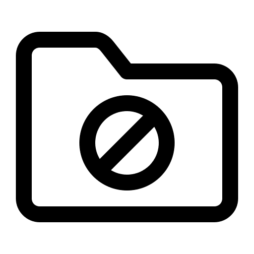 Blocked interface blocked file storage icon Blocked interface blocked file storage icon