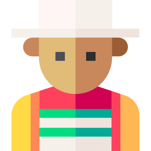 Chilean man hat costume icon