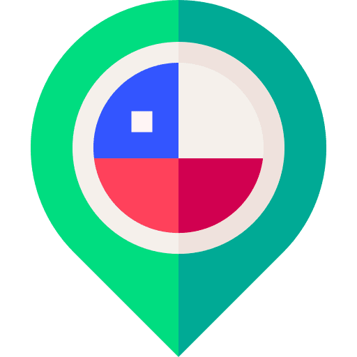 Location flag chile country icon