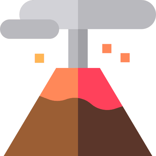 Volcano disaster burn volcano icon Volcano disaster burn volcano icon