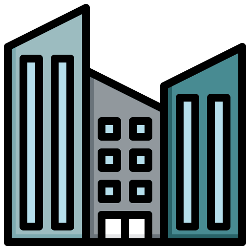 Hotel vacations architecture and city hotel icon