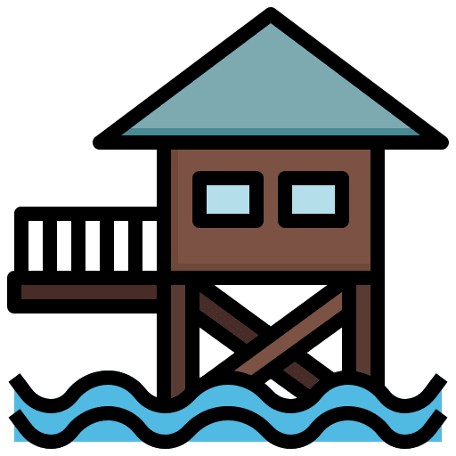 Stilts beach house real estate beach icon Stilts beach house real estate beach icon