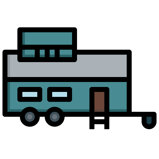 Tiny house modern real estate mobile house icon Tiny house modern real estate mobile house icon