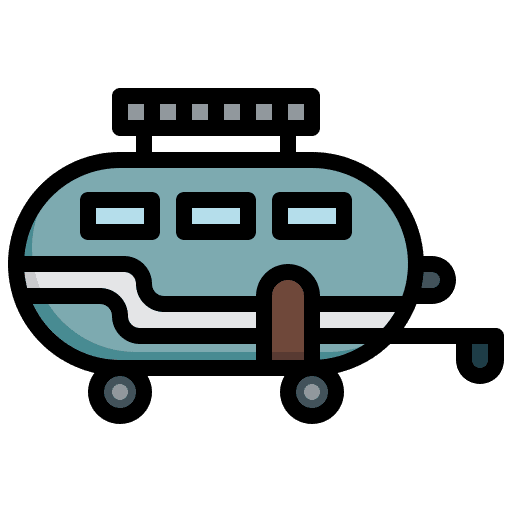 Caravan trailer transportation transport icon Caravan trailer transportation transport icon