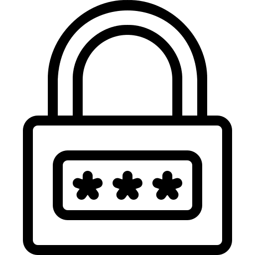 Padlock login passkey protection icon
