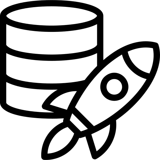 Database storage gear server icon Database storage gear server icon