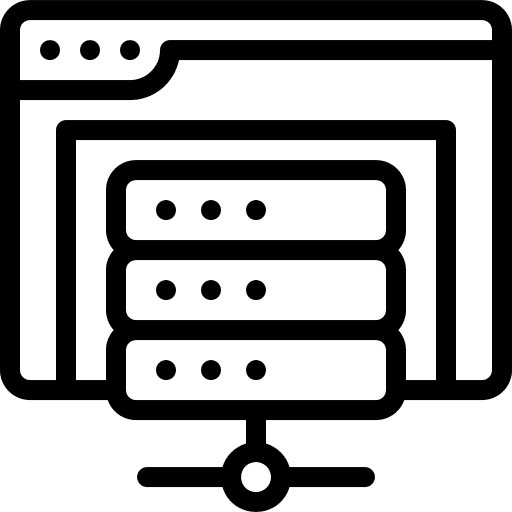 Server network host interface icon Server network host interface icon