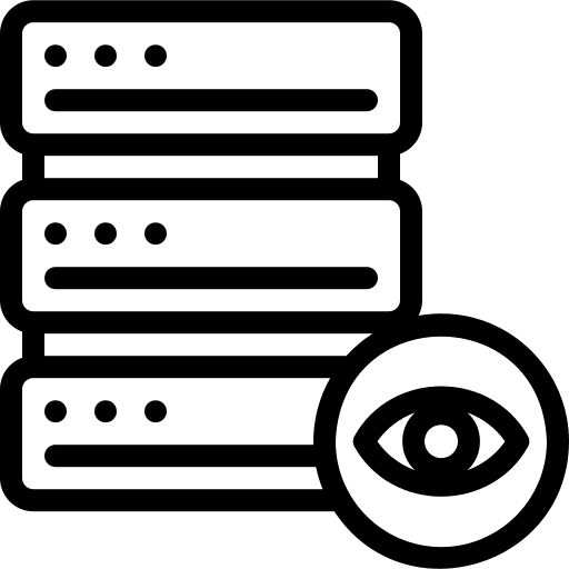 Server seo and web security transparency icon Server seo and web security transparency icon
