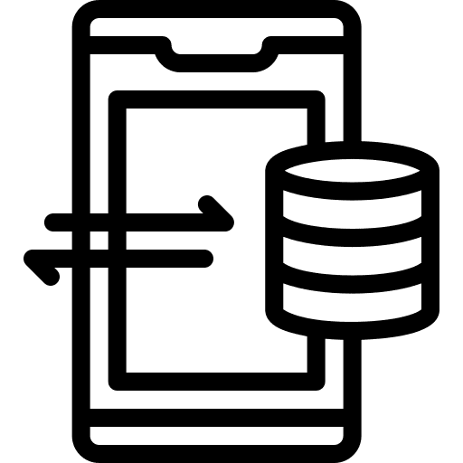 Smartphone screen cloud networking icon Smartphone screen cloud networking icon