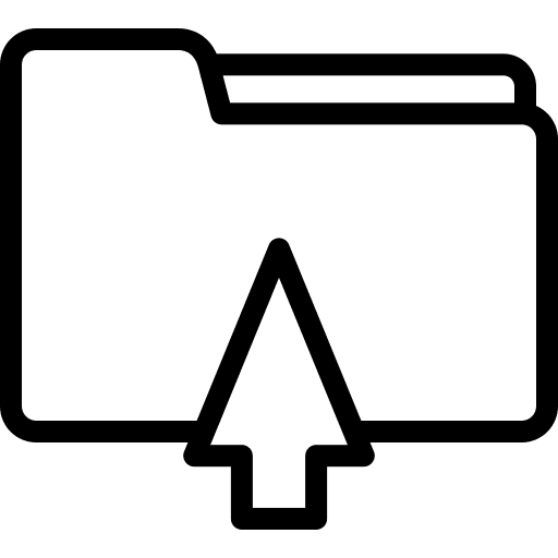 Upload data storage files and folders up arrow icon Upload data storage files and folders up arrow icon