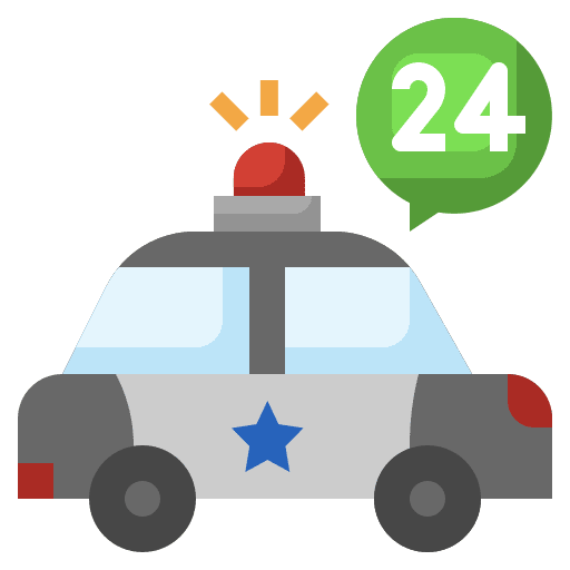 Police car law emergency car icon