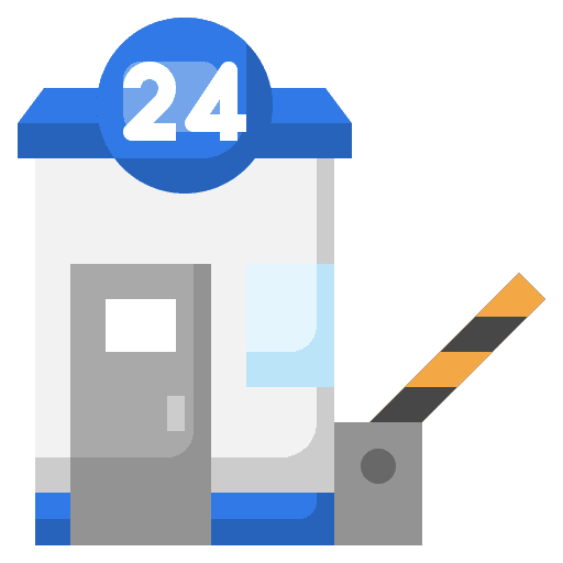 Guard professions and jobs time and date man icon