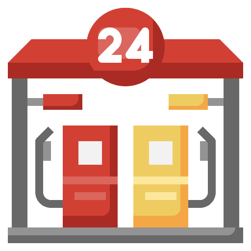 Petrol station garage 24 petrol station icon Petrol station garage 24 petrol station icon