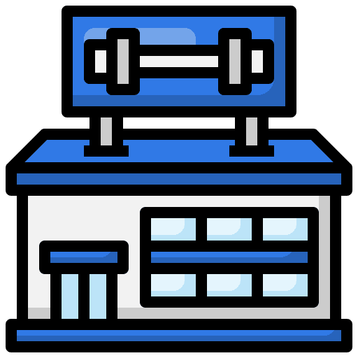 Gym urban sport building icon
