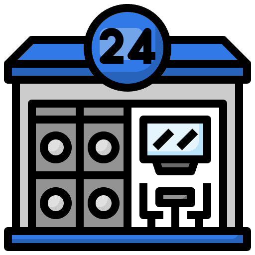Laundry shop laundry shop architecture and city laundry service icon