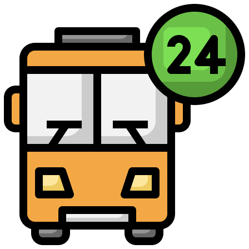 Bus transport time coach icon Bus transport time coach icon