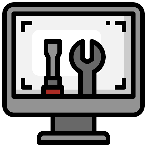 Computer computer repairing maintenance icon Computer computer repairing maintenance icon