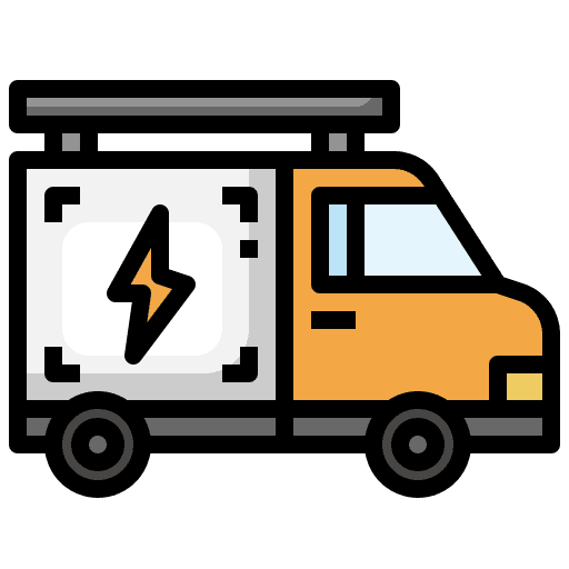 Electrician transportation electrician truck icon Electrician transportation electrician truck icon