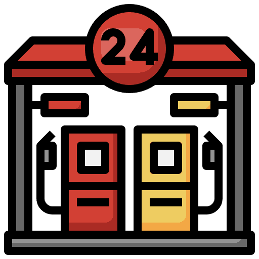 Petrol station time help petrol station icon Petrol station time help petrol station icon