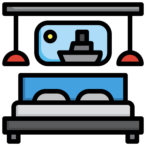 Room vacation cruise holidays icon