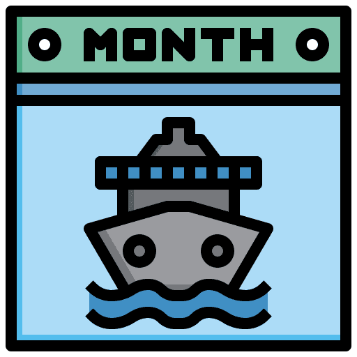 Calendar schedule time cruise icon Calendar schedule time cruise icon