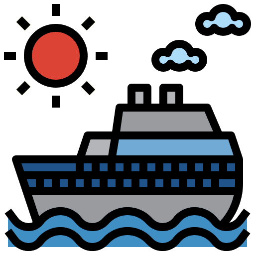 Cruise boat ferry boat transportation icon Cruise boat ferry boat transportation icon