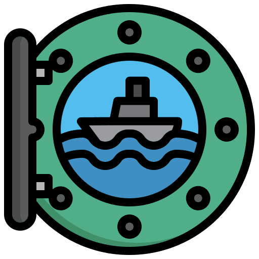 Porthole navigation view ferry icon Porthole navigation view ferry icon